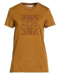 Max Mara - Solid Color Short-Sleeve T-Shirt - Lyst