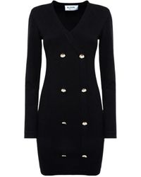 Blugirl Blumarine - V-Neck Long Sleeve Dress - Lyst