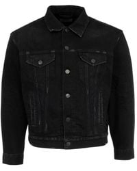Balenciaga - Collared Button-Up Denim Jacket - Lyst