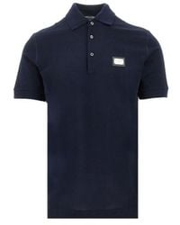 Dolce & Gabbana - Logo Plaque Polo Shirt - Lyst