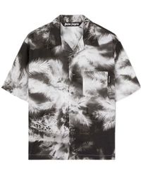 Palm Angels - Blueprint Palms Short-Sleeved Shirt - Lyst