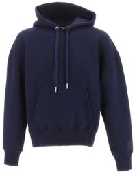 Ami Paris - Long-Sleeved Drawstring Hoodie - Lyst