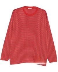 AURALEE - Striped Long-Sleeve T-Shirt - Lyst