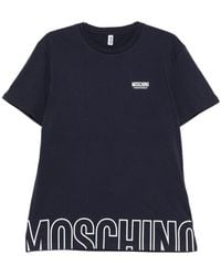 Moschino - Logo-Detail Cotton T-Shirt - Lyst