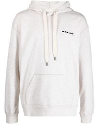 Isabel Marant - Logo Embroidered Drawstring Hoodie - Lyst