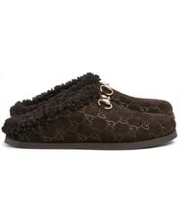 Gucci - Monogrammed Slip-On Sandals - Lyst
