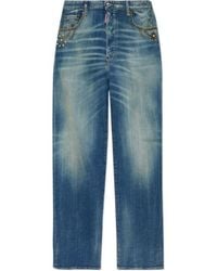 DSquared² - Embellished Loose-Fit Jeans - Lyst