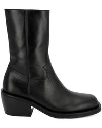Dries Van Noten - Square Toe Biker Boots - Lyst