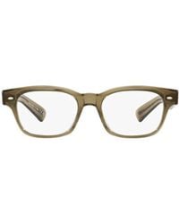 Oliver Peoples - Transparent Rectangle-Frame Glasses - Lyst