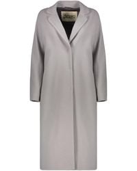 Herno - Lapel-Collar Button-Up Coat - Lyst
