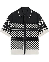 Amiri - Chekered Short Sleeved Knitted Shirt - Lyst