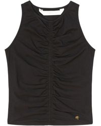 Palm Angels - Ruched Stretch-Cotton Tank Top - Lyst