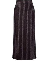 Erdem - Pinstripe Wool And Mohair Pencil Skirt - Lyst