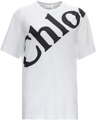 Chloé - Maxi Logo-Print Short-Sleeve T-Shirt - Lyst