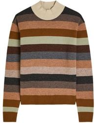 Tory Burch - Striped Wool Top - Lyst