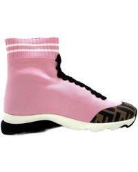 Fendi - Logo Sock Casual Sports Shoes - Lyst