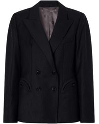 Blazé Milano - Pinstriped Double-Breasted Jacket - Lyst