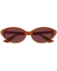 Gucci - Eyewear Cat Eye Frame Sunglasses - Lyst