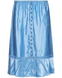 Rabanne - Rabanne Lace-Trim Buttoned Skirt - Lyst