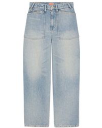 KENZO - High-Rise Logo Patch Jeans - Lyst