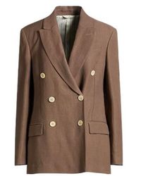 Brunello Cucinelli - Double-Breasted Suit Jacket - Lyst