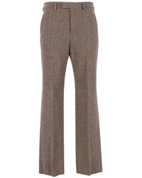 Valentino - Pleated Straight Leg Pants - Lyst