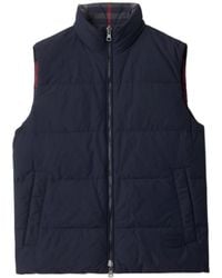 Burberry - Reversible Check Nylon Puffer Gilet - Lyst