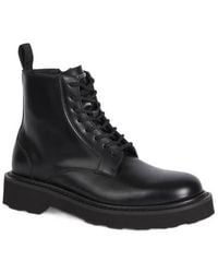 KENZO - Ukio' Leather Lace Up Boots - Lyst