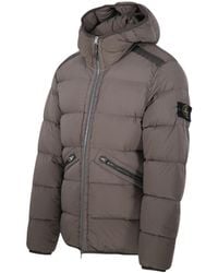 Stone Island - Padded Hooded Puffer Jacket - Lyst