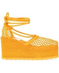Bottega Veneta - Net-Panel 90Mm Wedge Sandals - Lyst