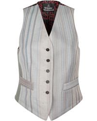 Vivienne Westwood - Liberty Striped Single-Breasted Waistcoat - Lyst