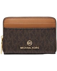 MICHAEL Michael Kors - Monogram Ziparound Card Case - Lyst