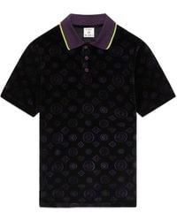 CASABLANCA - Monogram-Pattern Polo Shirt - Lyst
