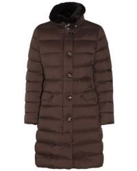 Moorer - Hooded Quilted Long Coat - Lyst