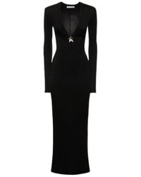 Area - Star Studded V-Neck Dress - Lyst