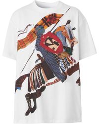 Burberry - Graphic-Printed Crewneck T-Shirt - Lyst
