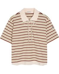 Moncler - 100% Cotton Short-Sleeve Polo Shirt - Lyst