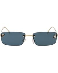 Fendi - Eyewear Rectangular Frame Sunglasses - Lyst