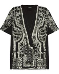 Balmain - Trompe L'Œil T-Shirt With Embroidery Print - Lyst