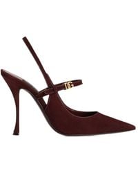Dolce & Gabbana - Pointed Toe Slingback Pumps - Lyst