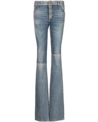 Balmain - Western Bootcut Denim Jeans - Lyst