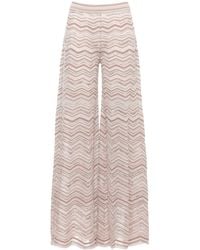 D.exterior - Lurex Chevron Knitted Trousers - Lyst