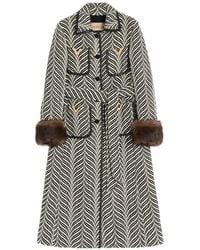 Valentino - Printed Single-Breasted Coat - Lyst