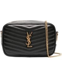 Saint Laurent - Lou Logo Plaque Mini Shoulder Bag - Lyst