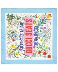 Gucci - Fresh And Minimalist Silk Scarf - Lyst