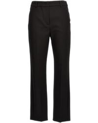 Weekend by Maxmara - Plain Plain Straight Casual Pants - Lyst