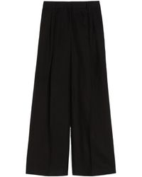 Weekend by Maxmara - Viscose And Linen Wide Trousers - Lyst