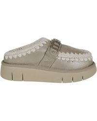 Mou - Bounce Logo-Plaque Braided-Trim Platform Sandals - Lyst