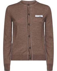 MM6 by Maison Margiela - Button-Front Knit Cardigan - Lyst