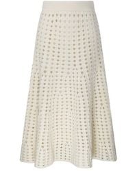 Nude - Perforated Knit Skirt - Lyst